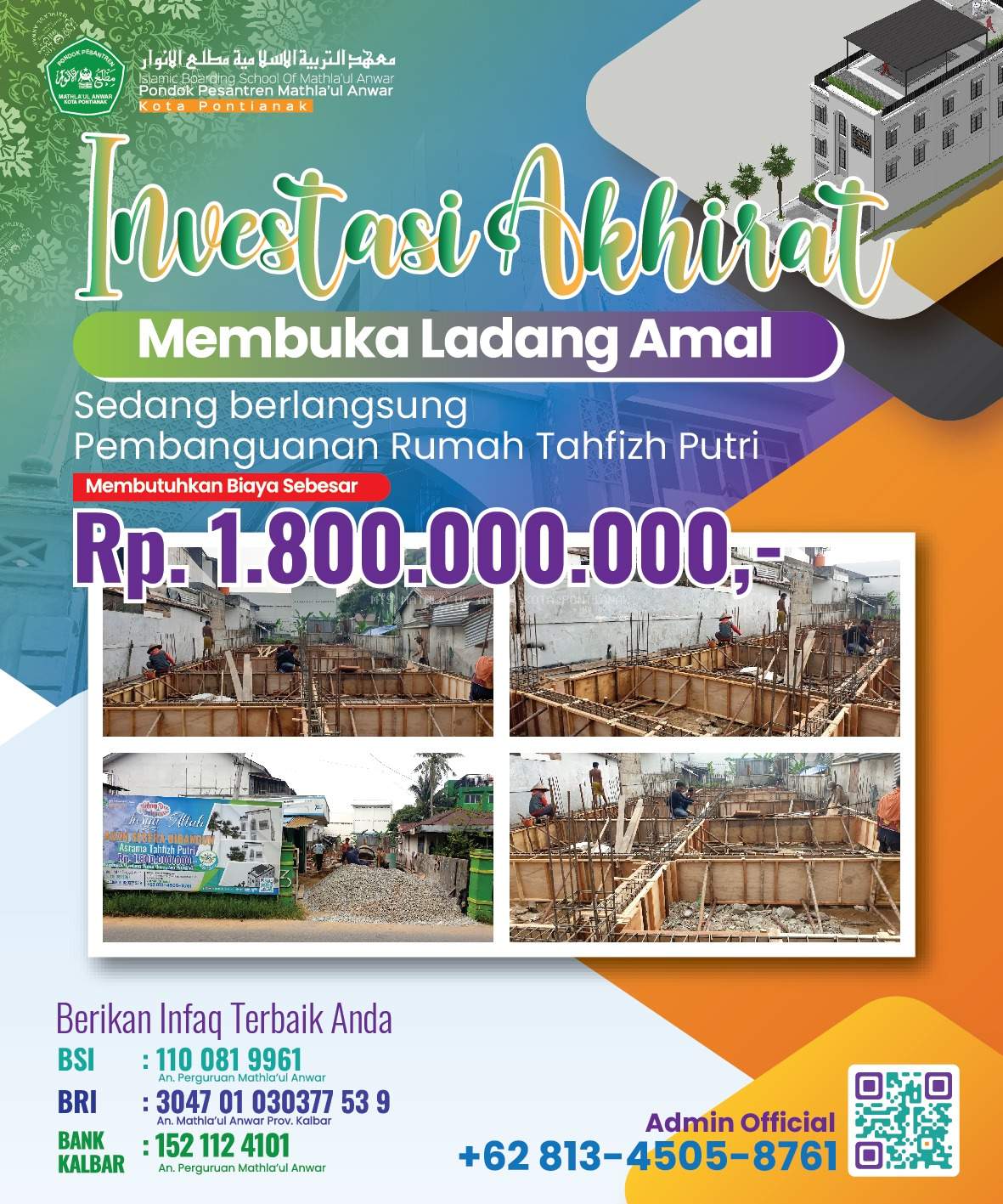 Pembangunan Gedung Asrama Tahfizhul Qur'an Putri